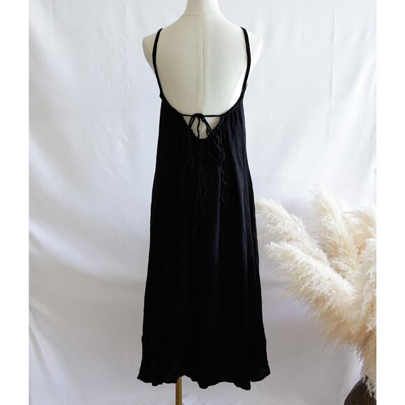 Tularosa Black Low-back Cottage Midi dress size XS - Picture 2 of 5